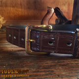Brown Gator Skin Belt