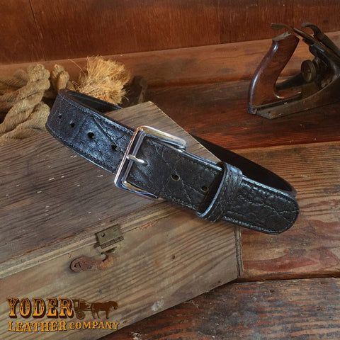 Black Elephant Hide Belt