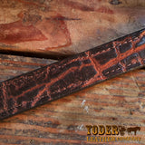 Elephant Burnt Hide Leather Belt