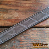 Gray Elephant Skin Leather Dress Belt