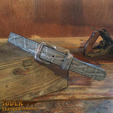 Gray Elephant Leather Belt