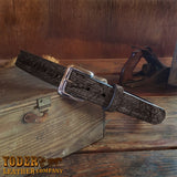 Black Hippo Leather Belt