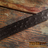 Black Ostrich Leather Belt