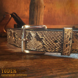 Python Snake Skin Belt Leather
