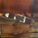 Red Spotted Eagle Leather Belt
