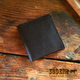 Black Bison Leather Wallet