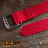 Nylon Red Belt with Square Rings