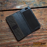 Black Elephant Leather iPhone Case