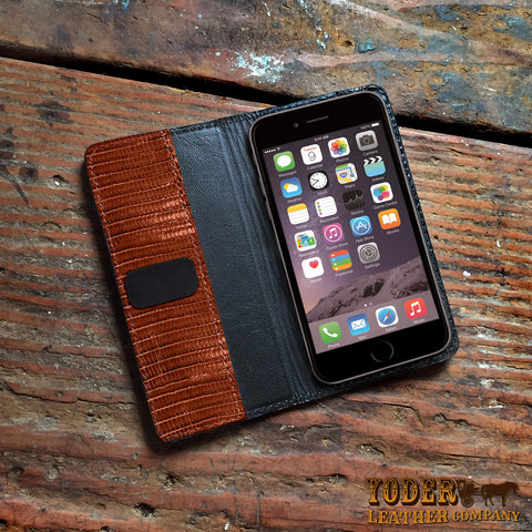 Brown Lizard Skin iPhone 6 Wallet Case