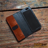 Brown Lizard Leather Skin iPhone 6 Holder
