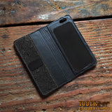 iPhone Ostrich Hide Wallet Case Black