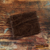 Brown Elephant Hide Bifold Leather Wallet