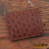 Brown Ostrich Leather Wallet