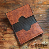 Brown Amish Cowhide Business Wallet
