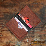 Brown Elephant Hide Credit Card Wallet