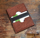 Brown Elephant Leather Card Wallet