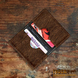 Hippo Brown Leather Business Card Wallet