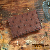 Ostrich Brown Card Case