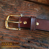 Brown Stitched Bullhide Belt