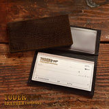 Brown Shark Skin Checkbook
