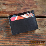 Black Buffalo Leather Magnetic Wallet