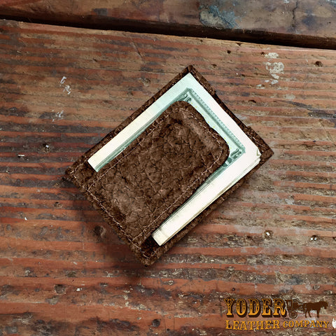 Brown Hippo Money Clip Wallet