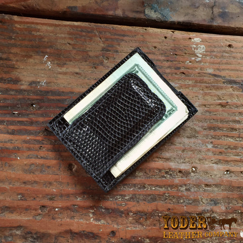 Black Lizard Money Clip Wallet