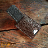 Magnetic Money Clip Brown Lizard