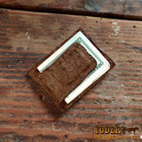 Brown Ostrich Skin Magnetic Money Clip