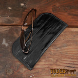 Black Eel Leather Glasses Case