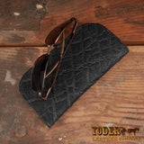 Black Elephant Hide Glasses Case