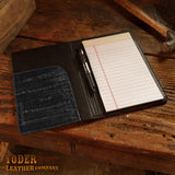 Eel Skin Padfolio Black