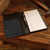 black elephant leather padfolio