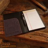 Brown Sharkskin Portfolio Notepad