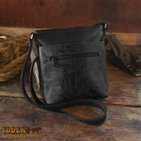 Black Floral Handbag Purse