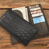 Black Alligator Checkbook Wallet