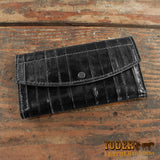 eel skin clutch