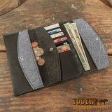 women's gray elephant clutch handbag