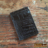 Black Alligator Skinny Clip Wallet