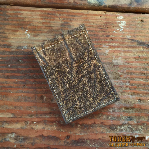 Treebark Elephant Skinny Clip Wallet