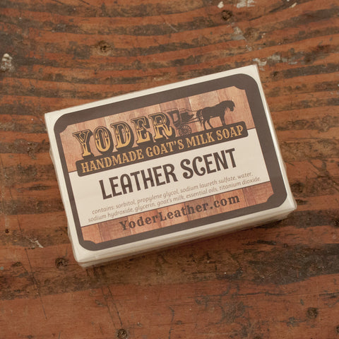 leather scented glycerin soap