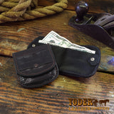 Brown Eel Skin Taxi Wallet