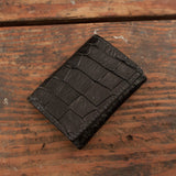 Alligator Skin Trifold Leather Wallet