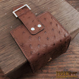 Brown Ostrich Leather Women's Wallet