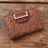 Brown Ostrich Skin Women's Wallet