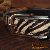 zebra amish belt